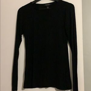 Black long sleeve, super soft tee. Sz XS. WHBM